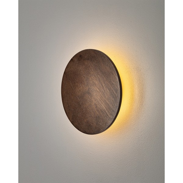 Бра, настінний світильник Nowodvorski 11288 Ring Timber S LED 1x7W 3000K 60Lm IP20 коричневий - фото №2