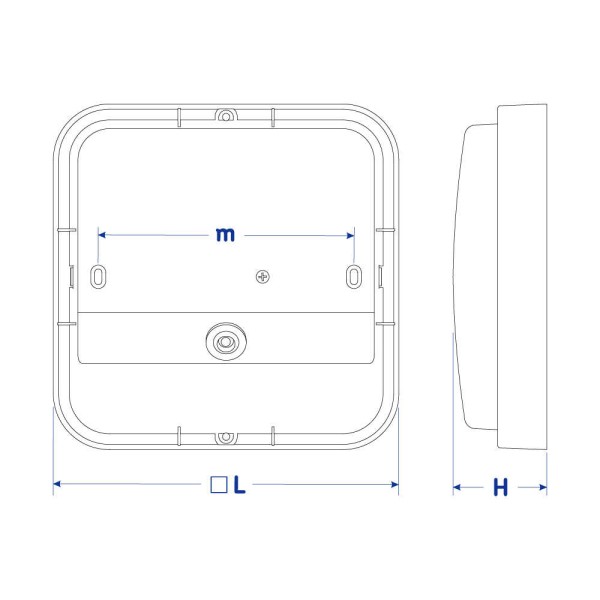 Світильник LED PiN ДББ Квадро 18W 5000K IP54 сірий з датчиком ( 125188 ) - фото №2
