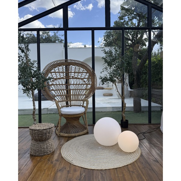 Вуличний садовий світильник куля Nowodvorski 6976 Cumulus S E27 1x25W IP44 білий - фото №2