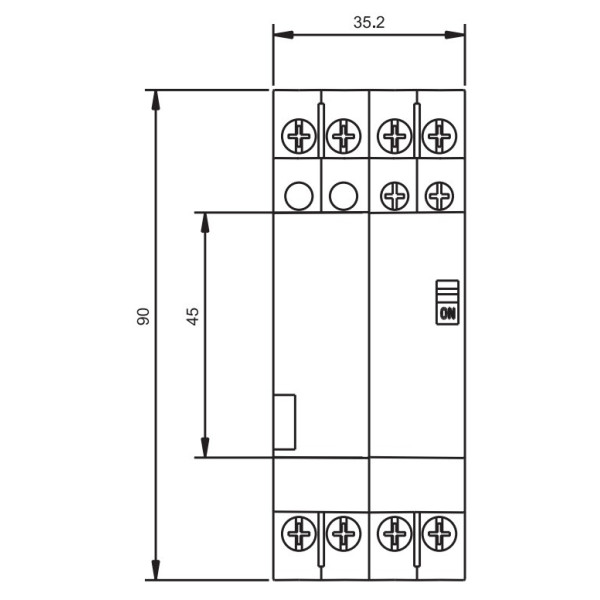 Імпульсне реле ETI 002464126 RBS 432-40 230V AC 32A (4НО AC1) - фото №2
