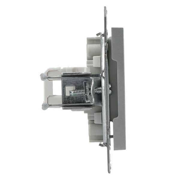 Розетка компьютерная без рамки 5.e UTP алюминий Asfora, EPH4300161 - фото №2