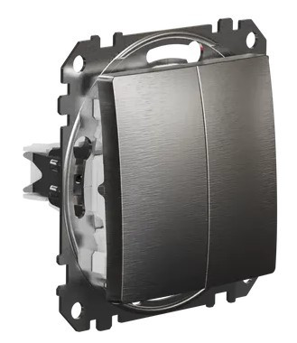 Переключатель Schneider Electric Sedna Design & Elements с подсветкой матовый алюминий SDD170108 - фото №1