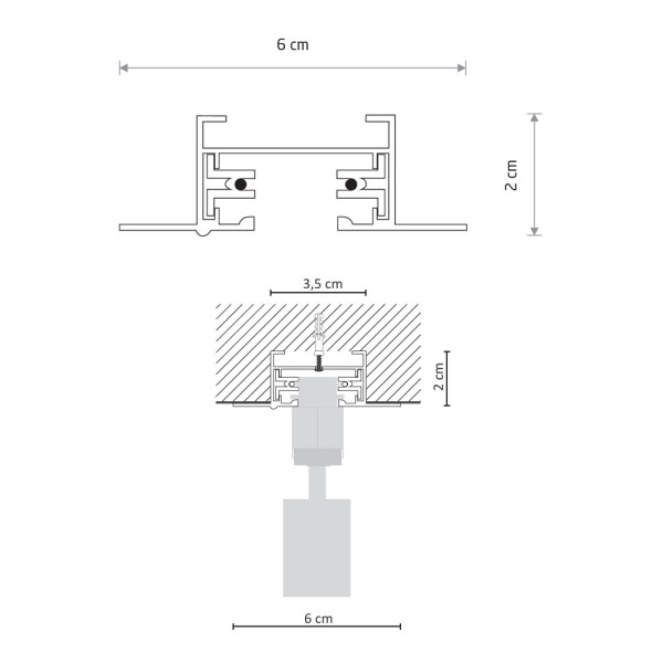 Шинопровод Nowodvorski 9012 Profile Recessed Track 1м IP20 белый - фото №1