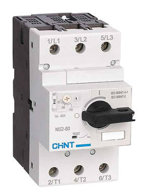Автомат захисту двигуна Chint NS2-80 63-80A з поворотною ручкою (279725)