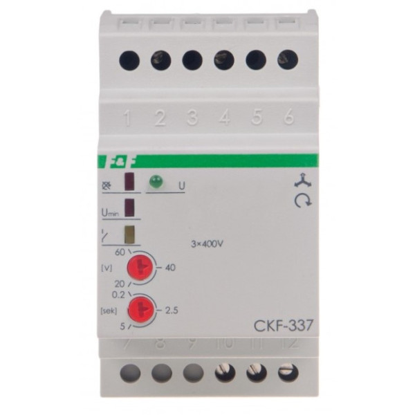 Реле контролю фаз CKF-337 380В 10А 3S (без нейтралі) - фото №1