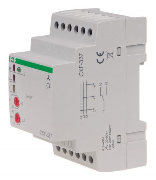 Реле контролю фаз CKF-337 380В 10А 3S (без нейтралі) - фото №3