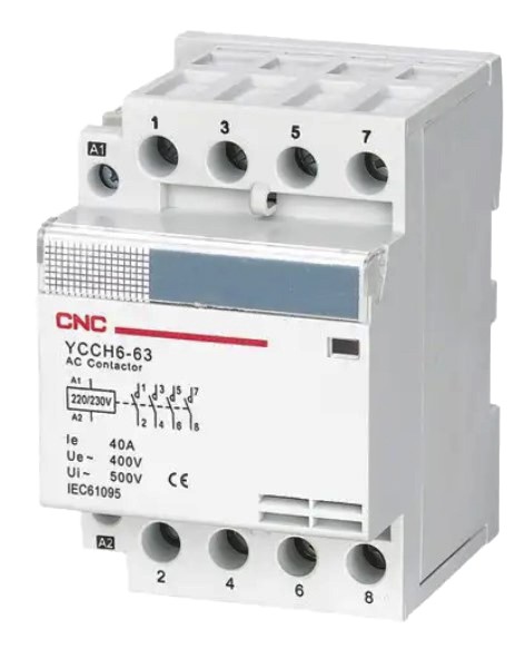Модульный контактор CNC YCCH6-63 4Р 220В 4NO (Б00028779)