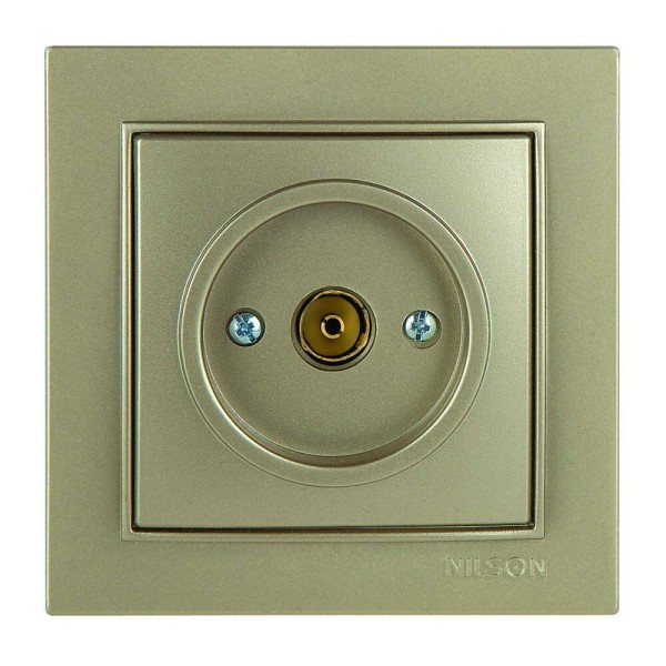 Розетка Nilson Thor золото TV кінцева ( 27151029 )