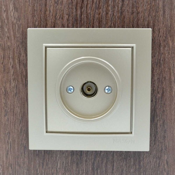 Розетка Nilson Thor золото TV кінцева ( 27151029 ) - фото №3