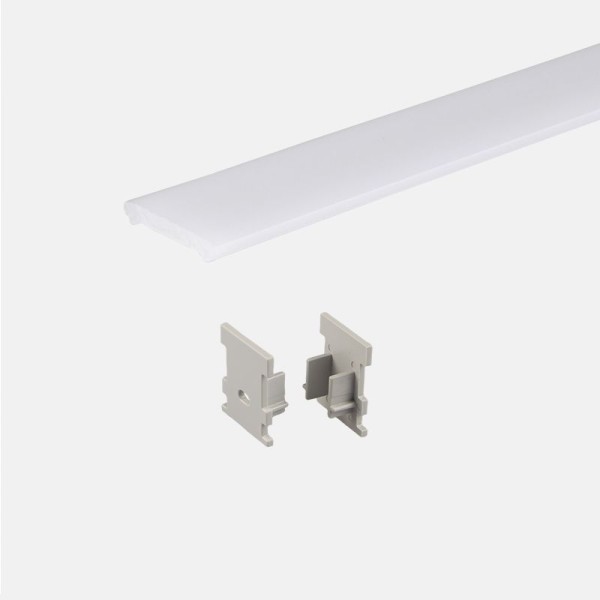 LED-профиль MLG напольный LP26211 с рассеивателем, 2 метра - фото №1