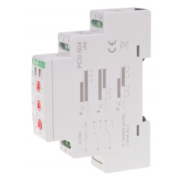 Електронне реле часу F&F PCU-504UNI 12-264В AC/DC 2х4А - фото №1