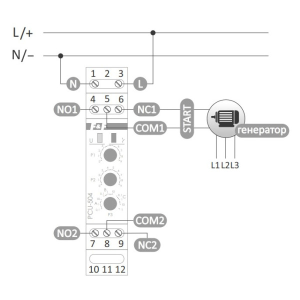 Електронне реле часу F&F PCU-504UNI 12-264В AC/DC 2х4А - фото №8