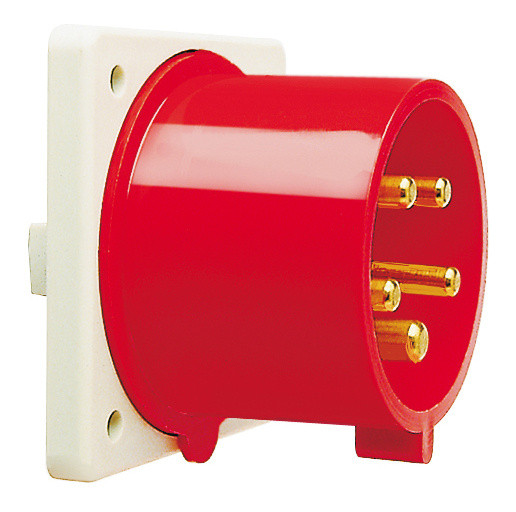 Прямой панельный штекер WALTHER WL615406 (3P+E) 16А 380V IP44