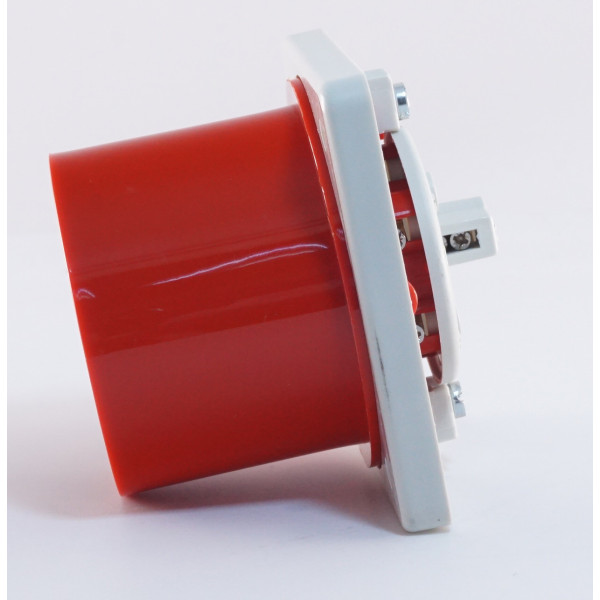 Прямой панельный штекер WALTHER WL615406 (3P+E) 16А 380V IP44 - фото №1