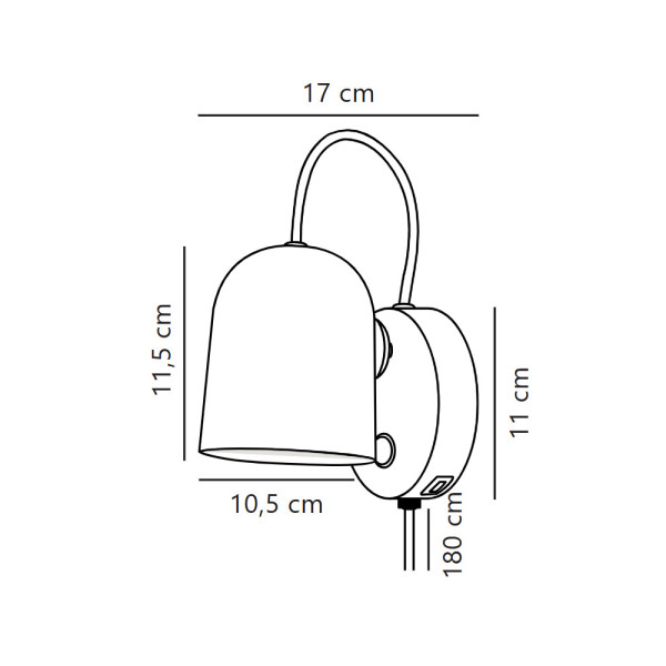 Бра, настінний світильник Nordlux 2120601010 Angle GU10 1x25W IP20 сірий - фото №4