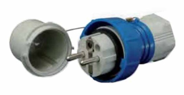 Универсальная силовая вилка ETI 004482127 EEVG-16 IP67 (Schuko) - фото №1