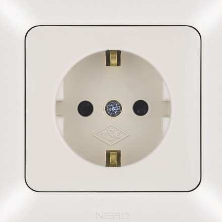 Розетка NE-AD ARAS 93-111-08-E з з/к та шторками кремова