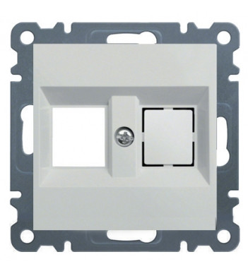 Панель подвійна RJ12/RJ45 WL2320 Lumina-2, біла, Hager