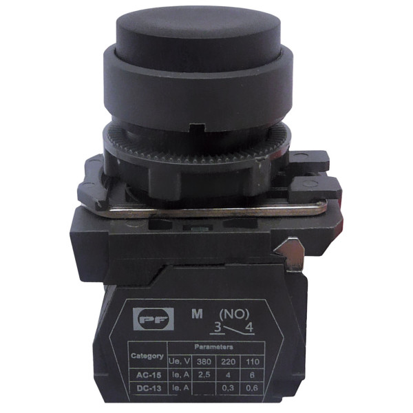 Кнопка Promfactor FP5-AL21 1NO чорна (FP5-AL21)