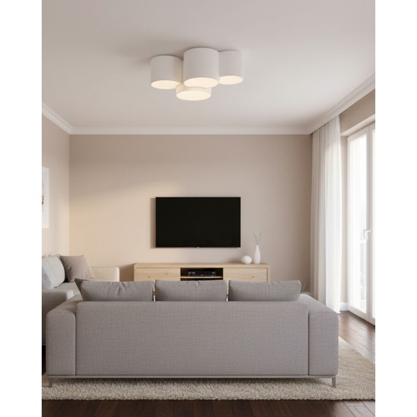 Люстра TK Lighting 3442 Mona E27 4x15W IP20 біла - фото №1