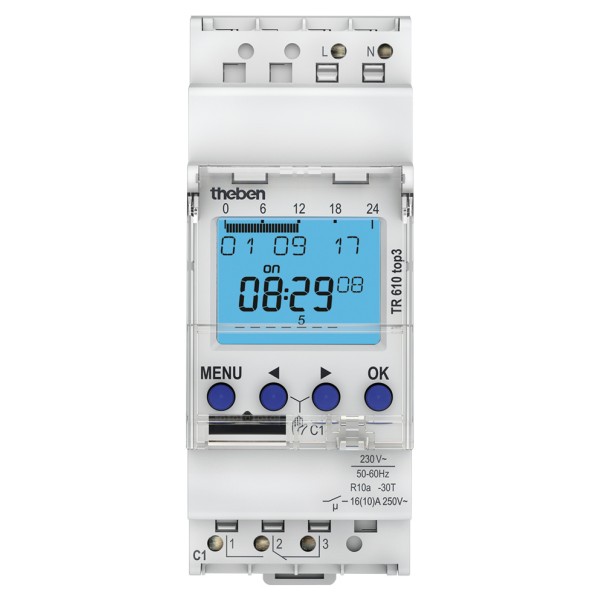 Таймер відключення живлення Theben TR 610 top 3 16А - фото №2