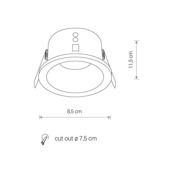 Точечный светильник Nowodvorski 8366 Charlie GU10 1x15W IP54 Белый - фото №3