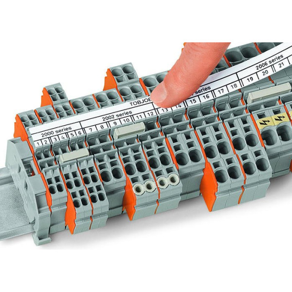 Кінцева/розділювальна пластина Wago 2002-1291 для клем на 2 дроти 2,5мм² (сіра) - фото №2