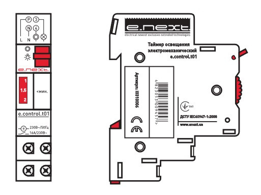 Реле сходове e.control.t01, E-Next - фото №3