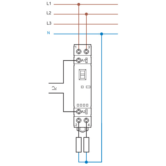 Контактор Finder 2NO 25A 12В AC/DC (223200124320) - фото №1
