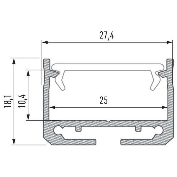 Профіль для світлодіодної стрічки Lumines SILEDA білий - фото №1