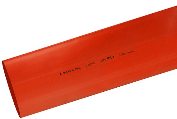 Термозбіжна трубка Аско-Укрем PRO Ø 80,0/40,0 червона (A0150040625)