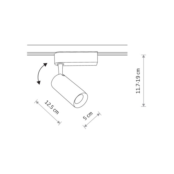Трековий світильник Nowodvorski 9003 Iris LED 1x12W 4000K 1000Lm IP20 чорний - фото №1