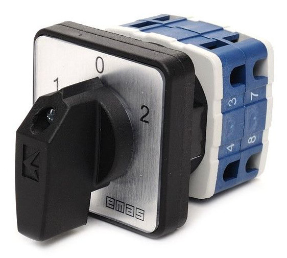 Кулачковий перемикач полюсів EMAS PSA016KD234S реверсивний (1-0-2) 16А