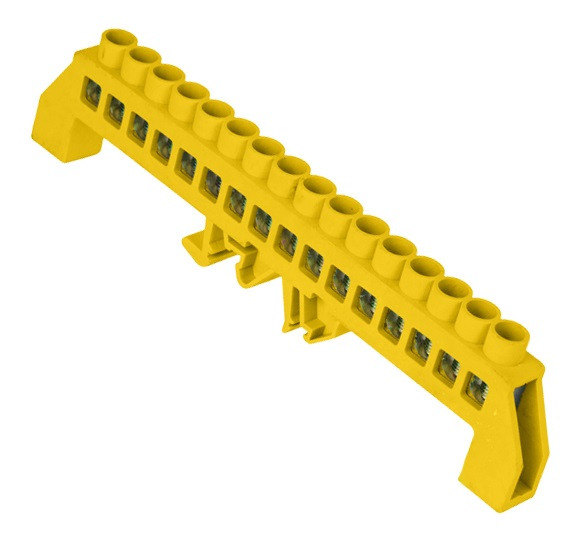 Універсальна шина TNSy ізольована «N/PE» ШЛУ8х12-16 на DIN-рейку жовта (TNSy5503153)