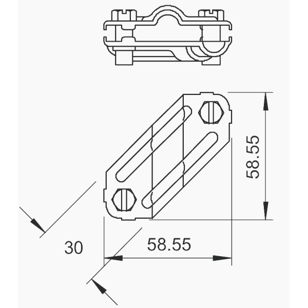Диагональный соединитель OBO Bettermann (5312906) 250 FT (40-60 мкм) - фото №1