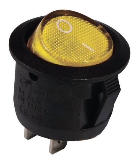 Переключатель TNSy KCD1-5-101 Y/B круглый желтый (TNSy5500708)