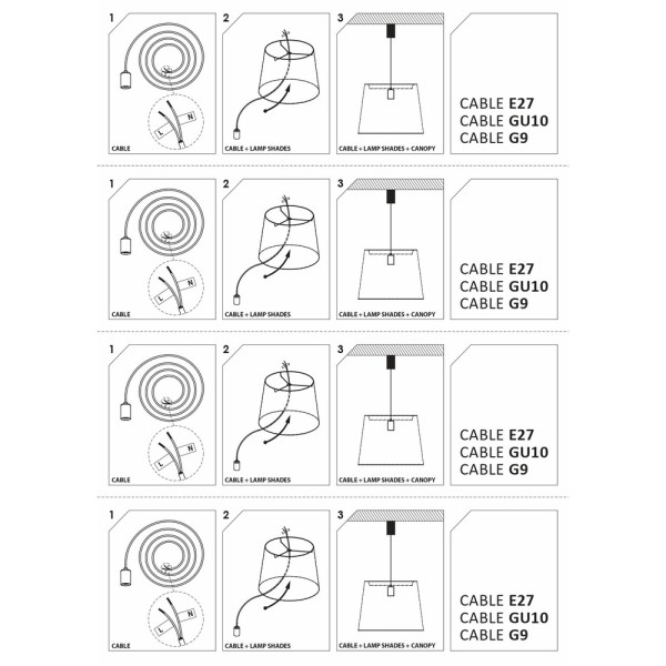 Електричний Провід Nowodvorski 8635 Cameleon Cable 1,5m GU10 10W IP20 Bl - фото №1