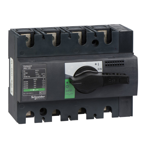 Вимикач-роз'єднувач Schneider Electric INTERPACT INS125 4P (28911)