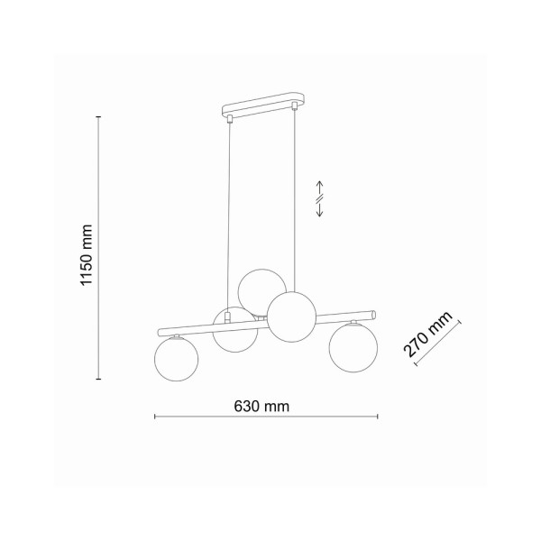 Подвесной светильник, люстра TK Lighting 6707 Estera G9 5x6W IP20 - фото №1