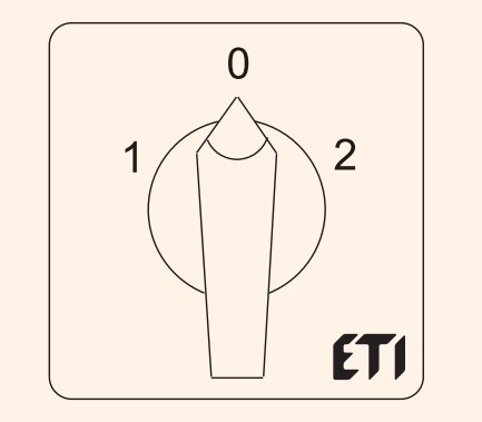 Кулачковий перемикач у корпусі ETI 004773196 CS 16 53 PN (3p «1-0-2» IP65 16A) - фото №1
