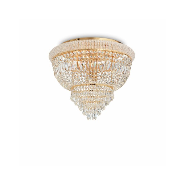 Люстра припотолочная Ideal Lux Dubai pl6 ottone 201016
