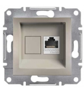 Розетка компьютерная 6 UTP без рамки бронза Asfora, EPH4700169