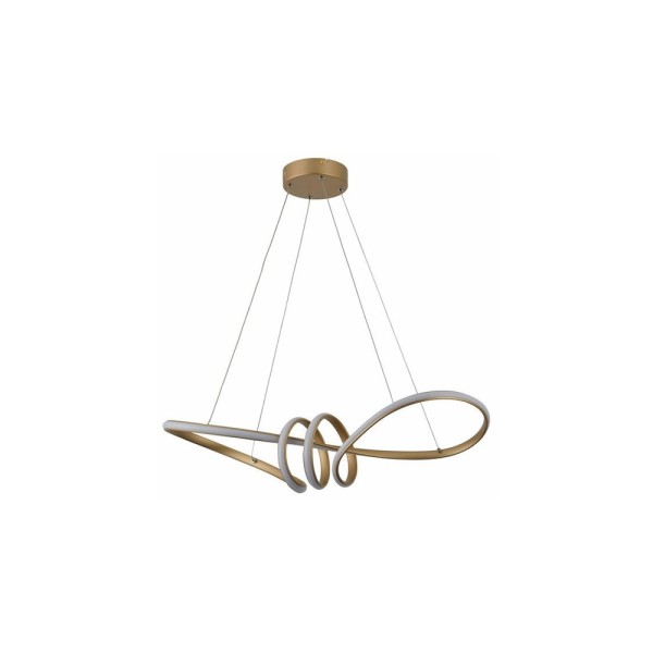 Подвесной светильник Reality 338901-09 Canbera Led 1x40W 4000K 3200Lm IP20 Gold - фото №1