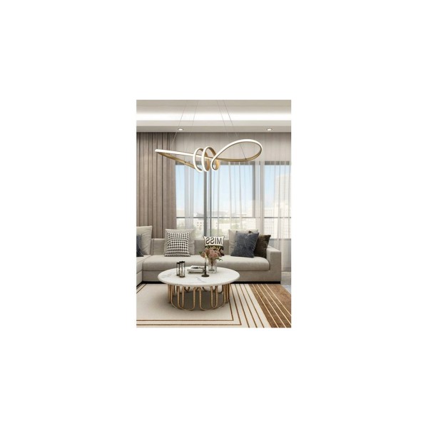 Подвесной светильник Reality 338901-09 Canbera Led 1x40W 4000K 3200Lm IP20 Gold - фото №3