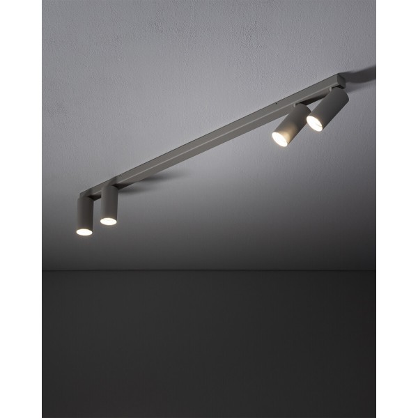 Светильник поворотный, спот Nowodvorski 11438 Fourty IV GU10 4x10W IP20 светло-серый - фото №1