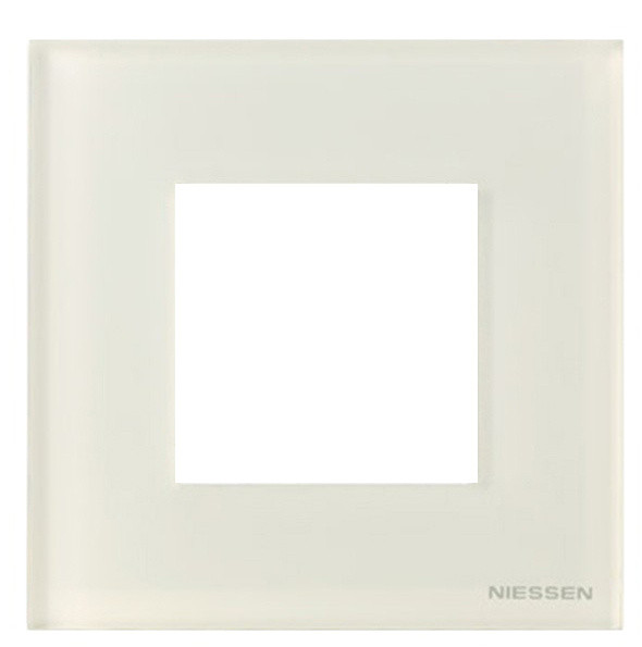 Одноместная рамка ABB Zenit N2271 CB стекло (белая)