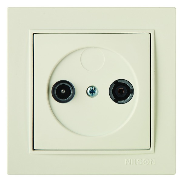 Розетка Nilson Thor кремова 1-на TV-SAT прохідна ( 27121036 )