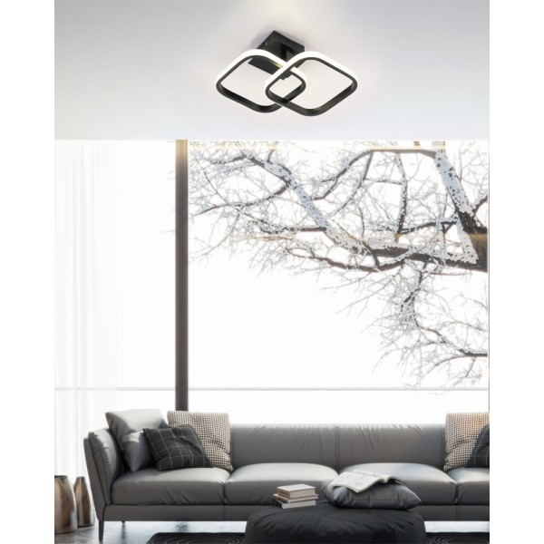 Люстра Goldlux 329721 Robert LED 1x25W 4000K 3000Lm IP20 черная - фото №1