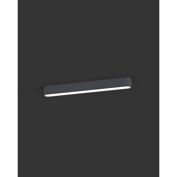 Потолочный светильник Nowodvorski 7527 Soft LED T8LED 1x11W 3000K 1700Lm IP20 графитовый - фото №1