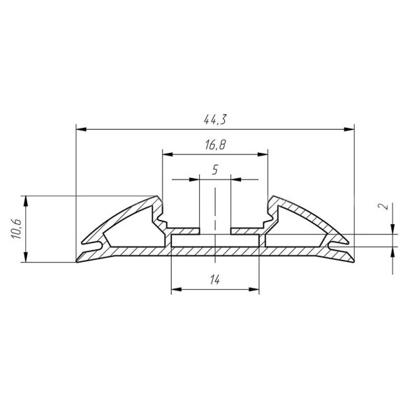LED-профиль подвесной, 2 метра (ППК_2) - фото №2